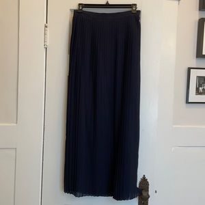 J. Crew navy pleated chiffon skirt